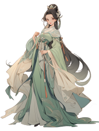 创意艺术设计敦煌女神动感插画