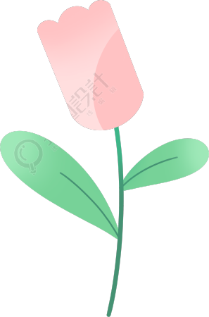 简约手绘粉色小花商业可用素材