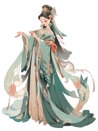 中国敦煌女神精美华丽插图
