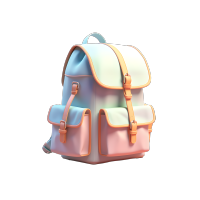 3D渐变书包简约设计插图