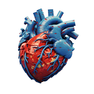 心脏模型透明背景高清PNG素材