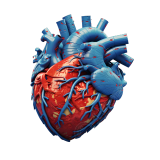 心脏模型透明背景高清PNG素材
