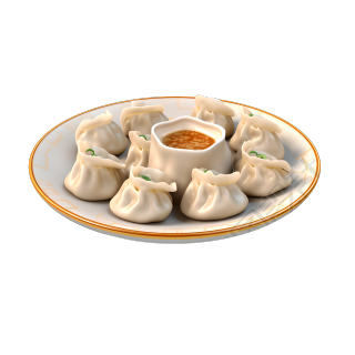 美味中式饺子PNG图形素材