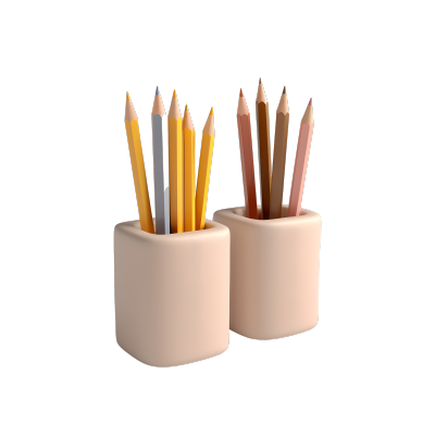 铅笔3D简约商业设计素材