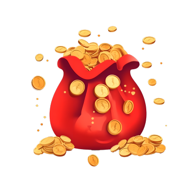 高清创意设计福袋透明背景素材