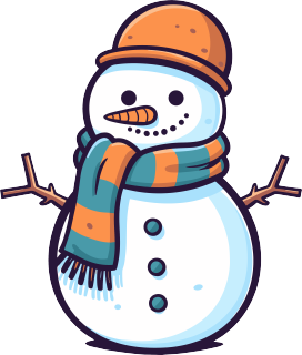高清图形素材可爱雪人插画