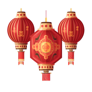 红色中国灯笼可商用素材