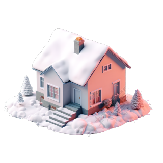 白色背景的小房子素材
