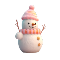 可爱的小雪人插画