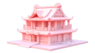商业设计古代中国阁楼素材