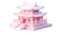 可商用新中式建筑插画