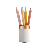 简约素描铅笔3D素材