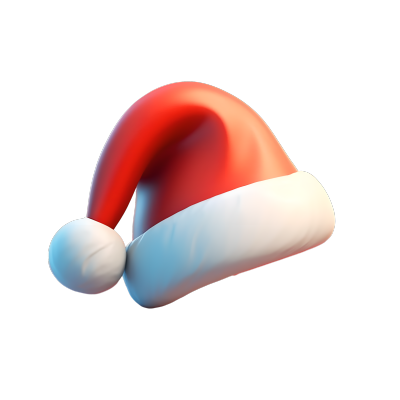 可爱风格的3D圣诞帽素材