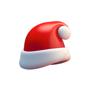 红色可爱圣诞帽插图