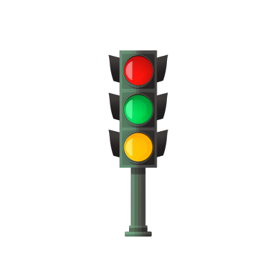 交通信号灯简易插画设计素材