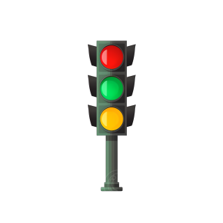 交通信号灯简易插画设计素材