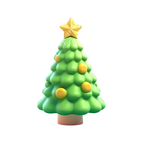 绿色圣诞树可商用插画