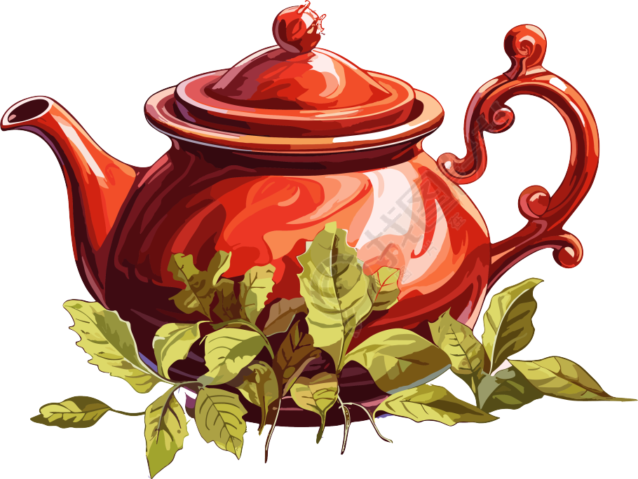 茶壶茶杯高品质透明背景素材