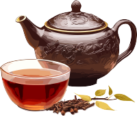 茶壶和杯子创意设计图形素材