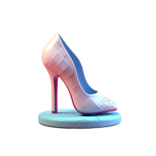 高跟鞋3D透明玻璃插图