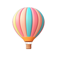 热气球可商用高清PNG插画