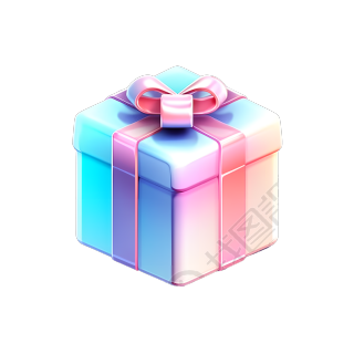 礼品盒3D图标设计插图
