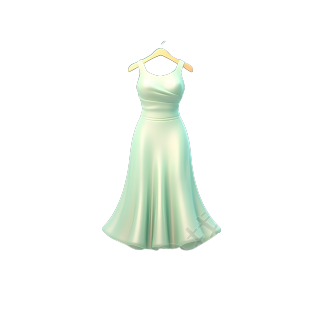 连衣裙简洁风格3D素材