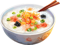 白粥咸菜精美插画设计元素