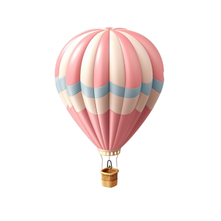 热气球可商用3D气球素材