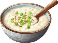 白粥欢乐美味素材