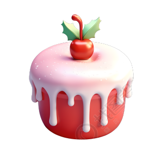 糖霜蛋糕圣诞节苹果形插图
