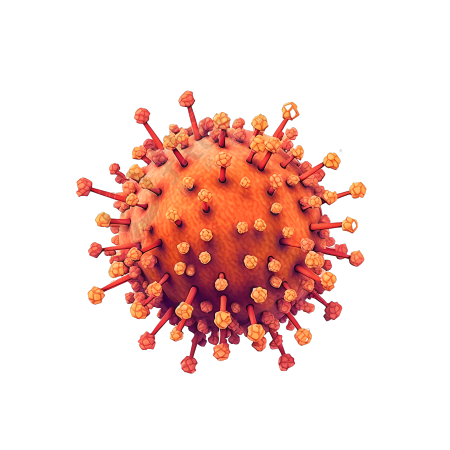 流感病毒简洁可爱插图