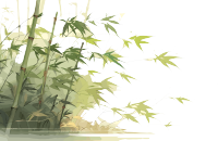 传统工笔画竹子透明背景素材