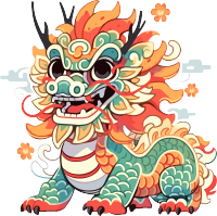 中国龙超可爱的传统文化图案