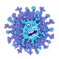 流感病毒搞怪图形素材