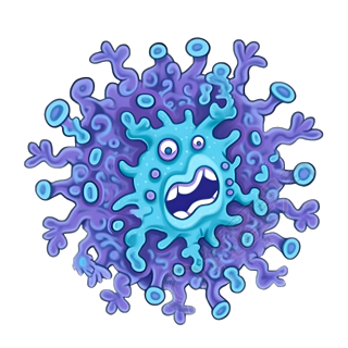 流感病毒搞怪图形素材