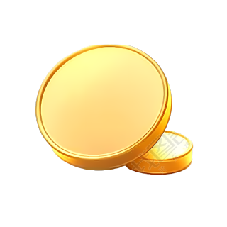 圆形金币简约形式的插图