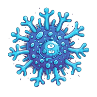 流感病毒卡通图形素材