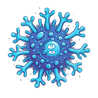 流感病毒卡通图形素材