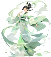 美女精致的华服插画