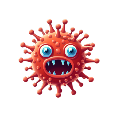 流感病毒透明背景插图