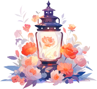 花灯插画设计素材