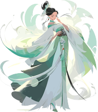 古代少女插画设计素材