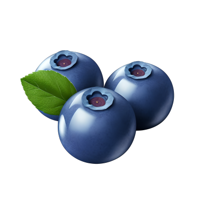 3D水果蓝莓卡通素材