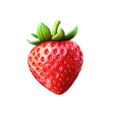 3D水果草莓透明背景素材