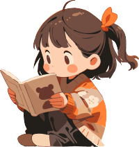 读书小女孩乖巧可爱素材