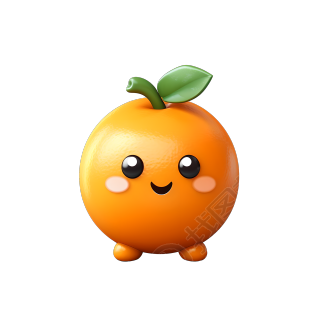 3D水果可爱橙子素材