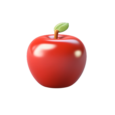 水果3D图标苹果创意设计元素