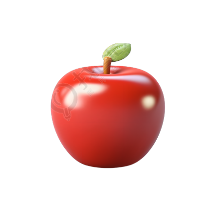 水果3D图标苹果创意设计元素