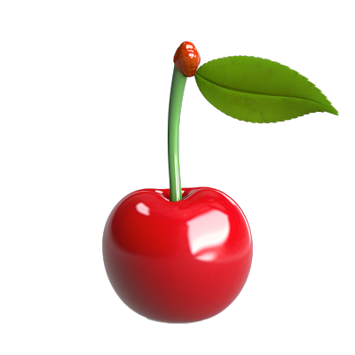 水果3D图标樱桃插画
